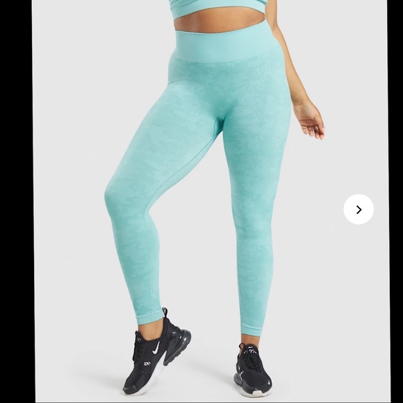 Gymshark Adapt Camo Seamless Size Large Aqua Green